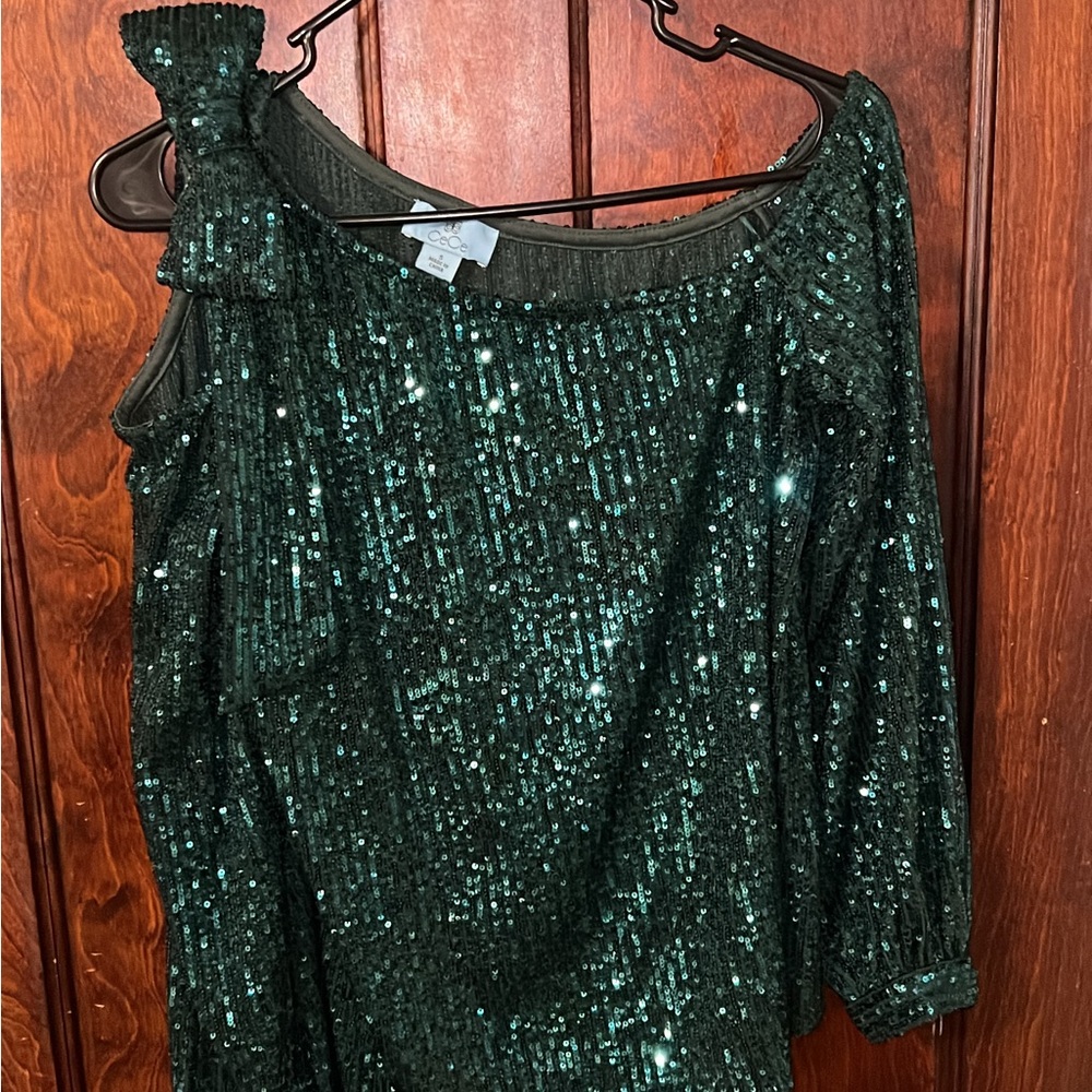 Sequin Green Top